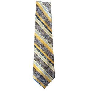 Alberto Zerra silk tie blue gold